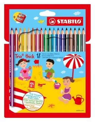 PASTELLI LEGNO TRIO MAXI A 18 STABILO